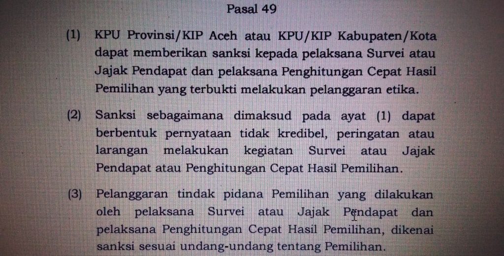 Potongan Kutipan PKPU Nomor 5 Tahun 2015.