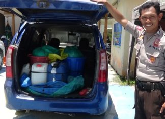 Hari Pertama Operasi Zebra, Sebuah Mobil Terjaring Razia Bawa Ratusan Liter Miras