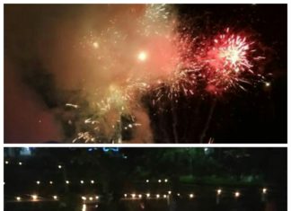 Malam Pergantian Tahun, Ribuan Kembang Api dan Lilin Hiasi Langit Kota Mamasa