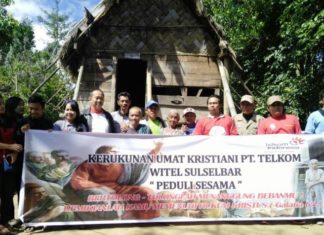 Bedah Rumah Milik Bongga dan Utan Berkat Bantuan Umat Kristiani di PT Telkom