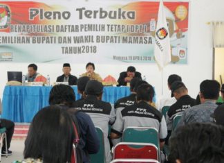 KPU Mamasa Tetapkan DPT Pilkada Sebanyak 111.654 Wajib Pilih