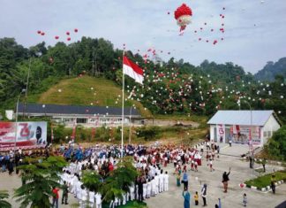 Kali Pertama, PLBN Entikong Gelar Upacara Detik-detik Proklamasi