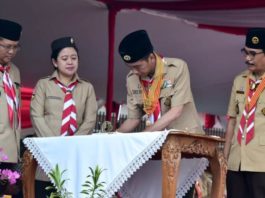 Presiden Hadiri Upacara Peringatan Hari Pramuka ke-57 di Cibubur