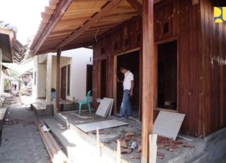 Rekonstruksi Rumah Keluarga Zohri Sudah 95%