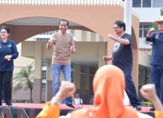 Senam Bersama Masyarakat Tangerang, Presiden Serukan Pola Hidup Sehat
