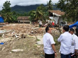 Presiden Tinjau Lokasi Terdampak Tsunami di Lampung