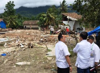 Presiden Tinjau Lokasi Terdampak Tsunami di Lampung