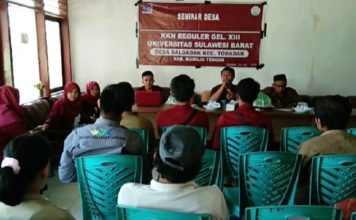Mahasiswa Unsulbar Hadir Berbagi Ilmu dan Turut Mambangun Desa Saluadak