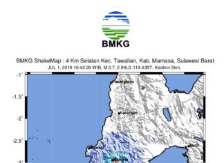Gempa 3,7 SR Kembali Guncang Mamasa, Masyarakat Dihimbau Tetap Tenang dan Tidak Panik