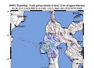 Gempa 4,6 SR Kembali Mengguncang Mamasa, Sejumlah Warga Sempat Keluar Rumah