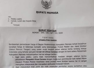 Surat Edaran Pemda Mamasa