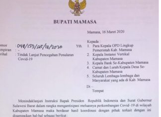 COVID – 19 Semakin Menyebar, ASN di Mamasa Diliburkan