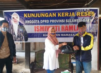 Ismiwati Ramlan Menjauh ke Bambang Bawa Bantuan Sembako