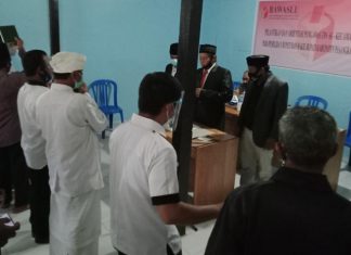 Panwaslu Kecamatan Lariang Lantik Pengawas TPS Desa