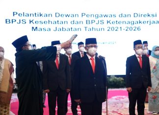 Presiden Jokowi Lantik Dewan Pengawas Beserta Direksi BPJS Kesehatan dan BPJS Ketenagakerjaan 2021-2026
