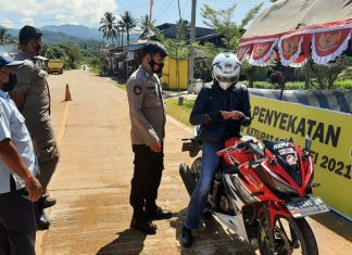 Polsek Tabulahan Perketat Penjagaan di Perbatasan