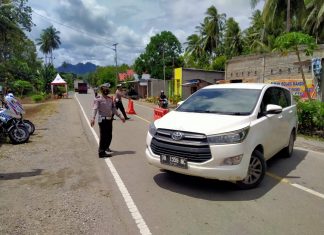 51 Kendaraan Pemudik di Perbatasan Sulbar – Sulteng Diputar Balik