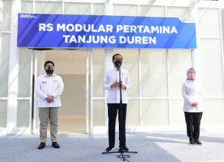 Presiden Jokowi Resmikan RS Modular Pertamina Tanjung Duren, Jakarta