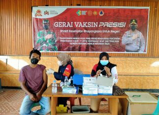 Dukung Percepatan Vaksinasi, Polres Pasangkayu Tak Henti Hentinya Gelar Vaksinasi Massal