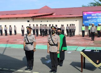 Sertijab di Polres Pasangkayu, Terapkan Prokes