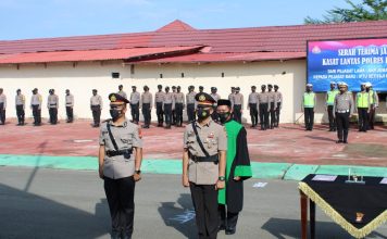 Sertijab di Polres Pasangkayu, Terapkan Prokes
