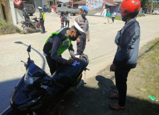 Operasi Rutin Satlantas Polres Mamasa, 70 Motor dan 7 Mobil Kena Tilang