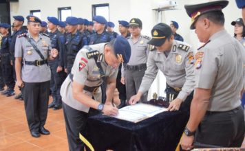 Serah Terima Jabatan Kasat Brimob Polda Sulbar