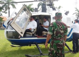 Heli AAS untuk Pelecut Kunjungan Warga Sulbar