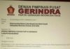 Rekomendasi Partai Gerindra Jatuh ke Obed dan Benyamin