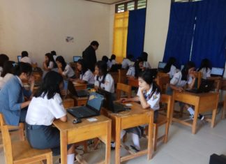 Hari ini, Sebanyak 255 Orang Siswa SMK Negeri 1 Mamasa Ikuti UNBK