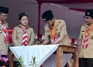 Presiden Hadiri Upacara Peringatan Hari Pramuka ke-57 di Cibubur