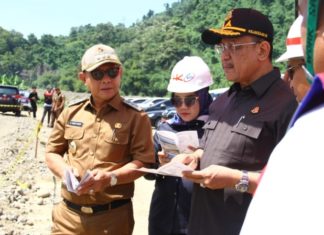 Tugas Pendampingan Proyek, Kejati Sulselbar Tinjau Pekerjaan Bendungan di Sondoang