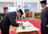 Presiden Joko Widodo Lantik Hinsa Siburian Jadi Kepala BSSN
