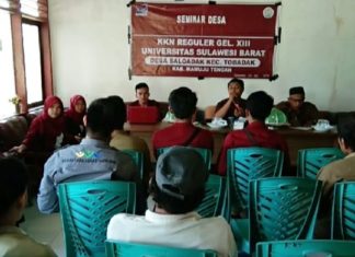 Mahasiswa Unsulbar Hadir Berbagi Ilmu dan Turut Mambangun Desa Saluadak