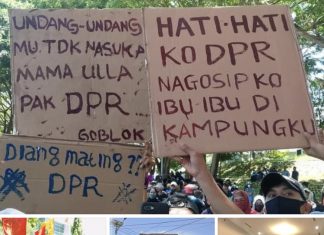 Serbi Meme Kocak di Aksi Tolak Omnibus Law Jilid II Sulbar