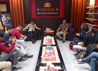 Datangi Mapolresta Palu, Wujud Solidaritas Insan Pers di Sulteng