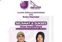 Frendy Terpilih Ketua AJI Kota Mandar di Puncak Tondok Bakaru, Mamasa